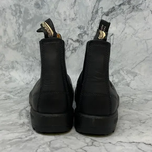 Blundstone Size 11 Black Leather Ankle Chelsea Boots Elastic Side Pull On P14-18